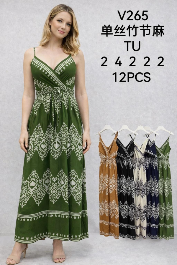 Sukienki damskie Roz M-2XL, Mix Kolor .Paczka 12 szt 1